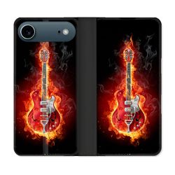 Housse cuir portefeuille Pour Iphone 17 Air Musique Guitare Electrique