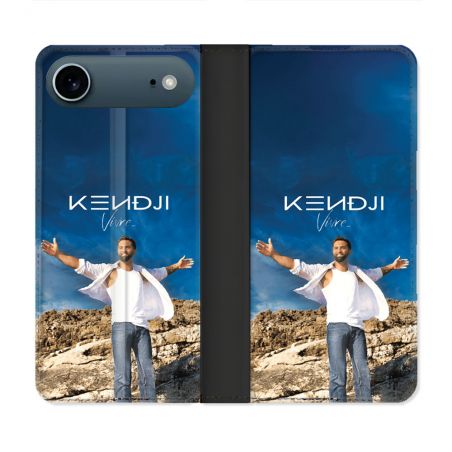 Housse cuir portefeuille Pour Iphone 17 Air Musique Kendji