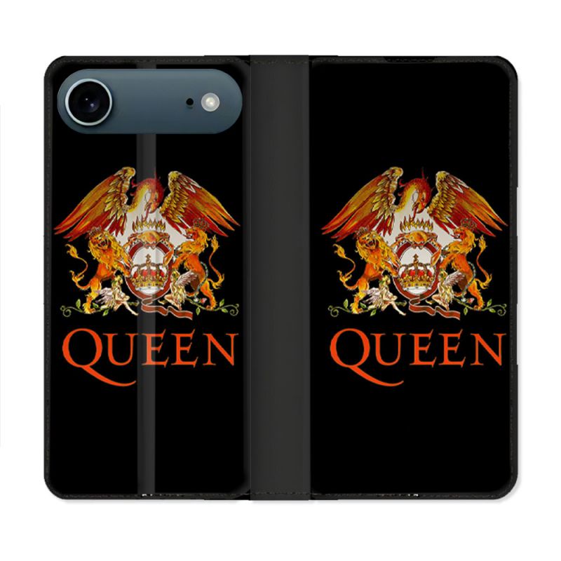Housse cuir portefeuille Pour Iphone 17 Air Musique Rock Queen
