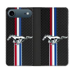 Housse cuir portefeuille Pour Iphone 17 Air Mustang