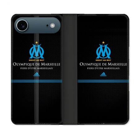 Housse cuir portefeuille Pour Iphone 17 Air Olympique Marseille OM Fier etre Marseillais