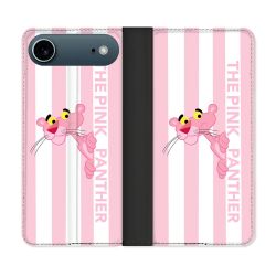 Housse cuir portefeuille Pour Iphone 17 Air Panthere Rose