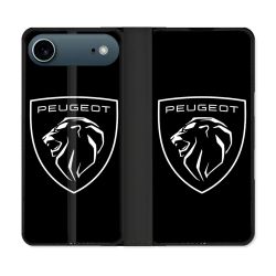 Housse cuir portefeuille Pour Iphone 17 Air Peugeot