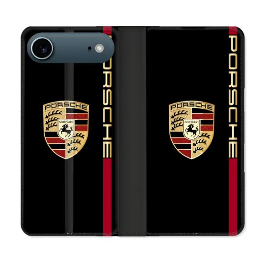 Housse cuir portefeuille Pour Iphone 17 Air Porsche Line