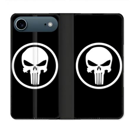 Housse cuir portefeuille Pour Iphone 17 Air Punisher