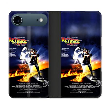 Housse cuir portefeuille Pour Iphone 17 Air Retour Vers Le Futur Affiche