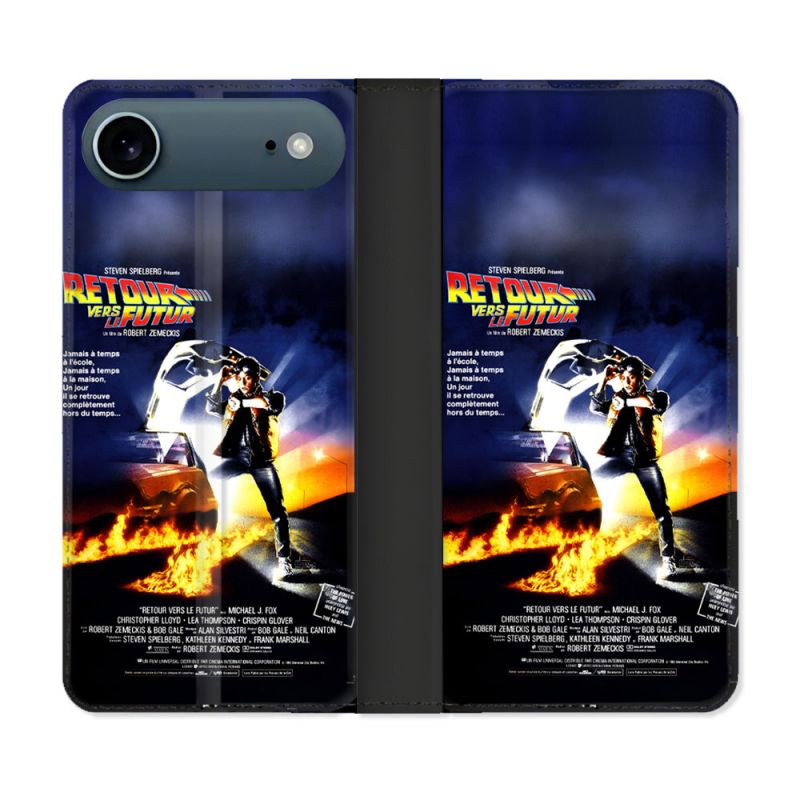 Housse cuir portefeuille Pour Iphone 17 Air Retour Vers Le Futur Affiche