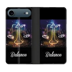 Housse cuir portefeuille Pour Iphone 17 Air Signe Zodiaque 2 Balance