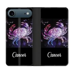 Housse cuir portefeuille Pour Iphone 17 Air Signe Zodiaque 2 Cancer