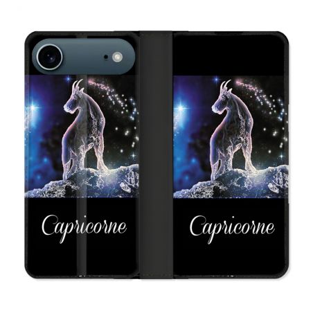 Housse cuir portefeuille Pour Iphone 17 Air Signe Zodiaque 2 Capricorne