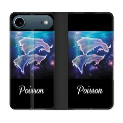Housse cuir portefeuille Pour Iphone 17 Air Signe Zodiaque 2 Poisson