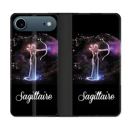 Housse cuir portefeuille Pour Iphone 17 Air Signe Zodiaque 2 Sagittaire