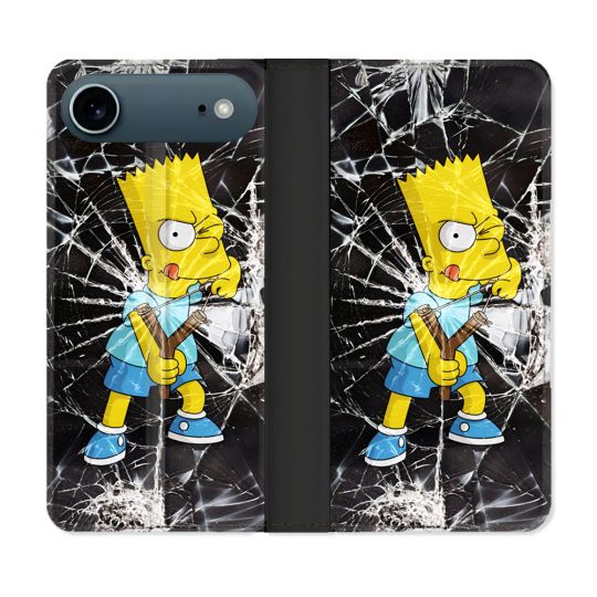 Housse cuir portefeuille Pour Iphone 17 Air Simpson Bart