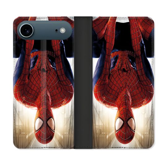 Housse cuir portefeuille Pour Iphone 17 Air Spiderman Invers