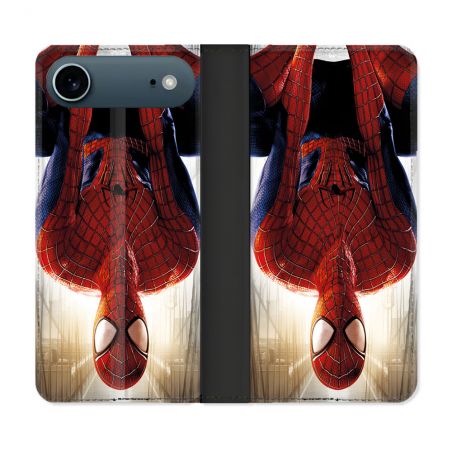 Housse cuir portefeuille Pour Iphone 17 Air Spiderman Invers