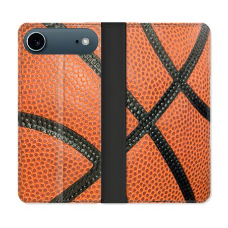 Housse cuir portefeuille Pour Iphone 17 Air Sport Ballon Basket