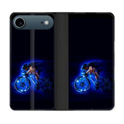 Housse cuir portefeuille Pour Iphone 17 Air Sport Cyclisme Bleu