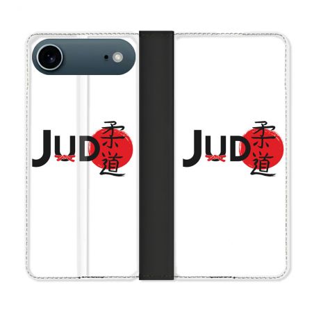 Housse cuir portefeuille Pour Iphone 17 Air Sport Judo Logo