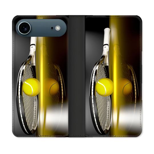Housse cuir portefeuille Pour Iphone 17 Air Sport Tennis Reflet