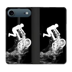 Housse cuir portefeuille Pour Iphone 17 Air Sport VTT Noir