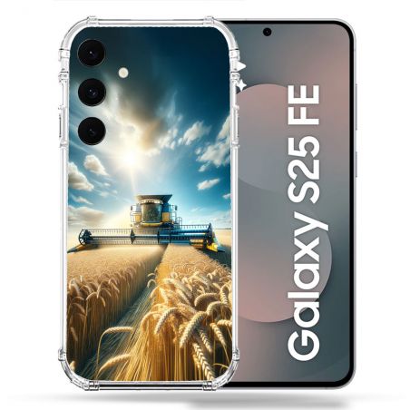 Coque Renforcée Pour Samsung Galaxy S25 FE Agriculture Moissonneuse Blé