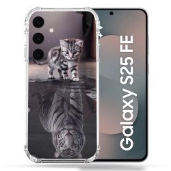 Coque Renforcée Pour Samsung Galaxy S25 FE Animal Chat Reflet