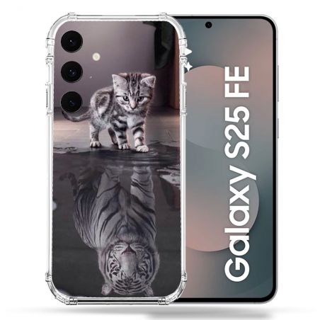Coque Renforcée Pour Samsung Galaxy S25 FE Animal Chat Reflet