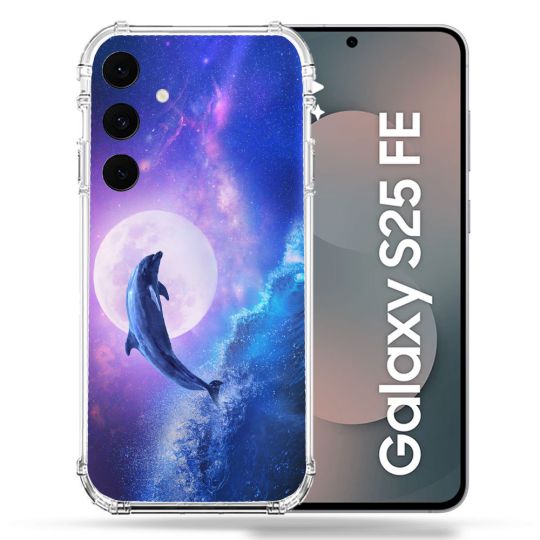 Coque Renforcée Pour Samsung Galaxy S25 FE Animal Dauphin Vague
