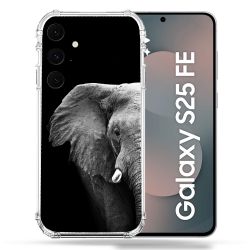 Coque Renforcée Pour Samsung Galaxy S25 FE Animal Elephant Noir