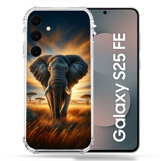 Coque Renforcée Pour Samsung Galaxy S25 FE Animal Elephant Savane
