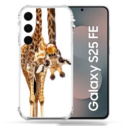 Coque Renforcée Pour Samsung Galaxy S25 FE Animal Girafe Blanche
