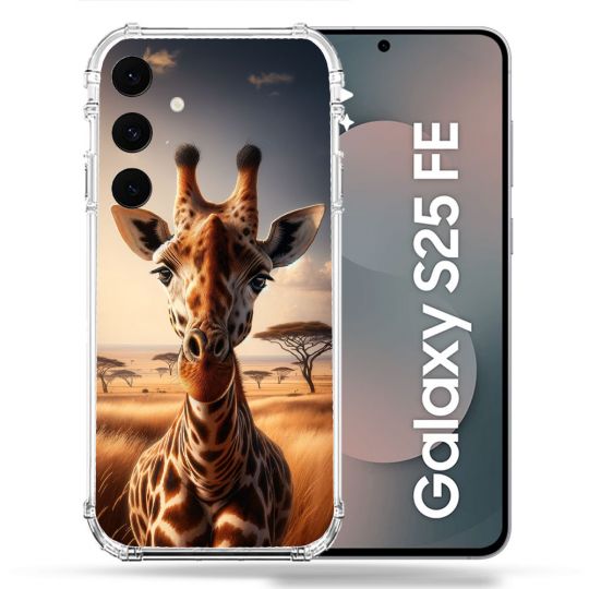 Coque Renforcée Pour Samsung Galaxy S25 FE Animal Girafe Savane