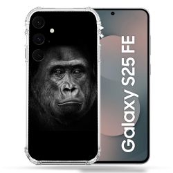 Coque Renforcée Pour Samsung Galaxy S25 FE Animal Gorille Noir