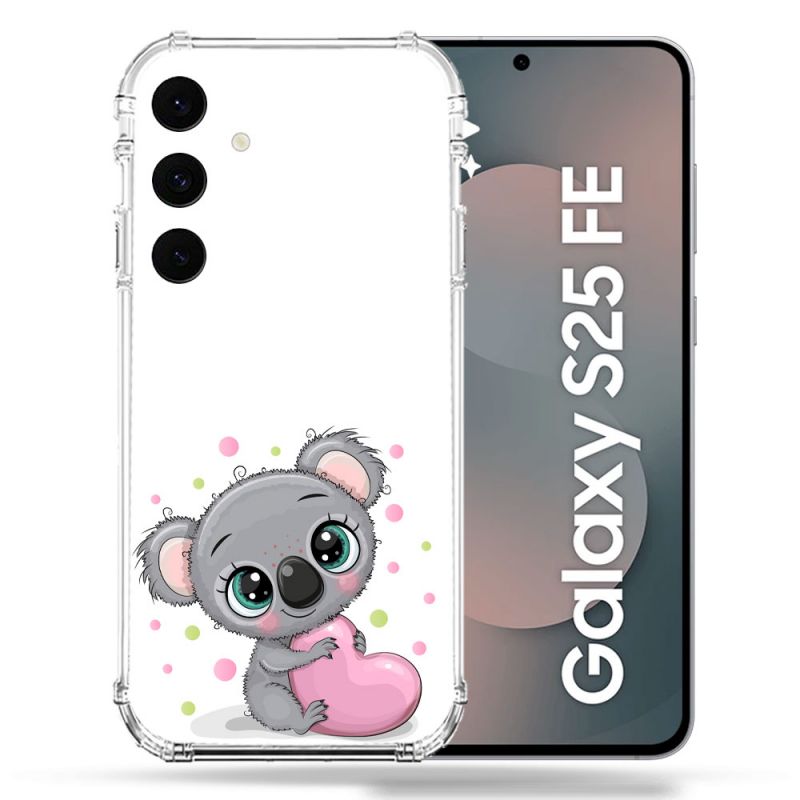 Coque Renforcée Pour Samsung Galaxy S25 FE Animal Koala Cœur