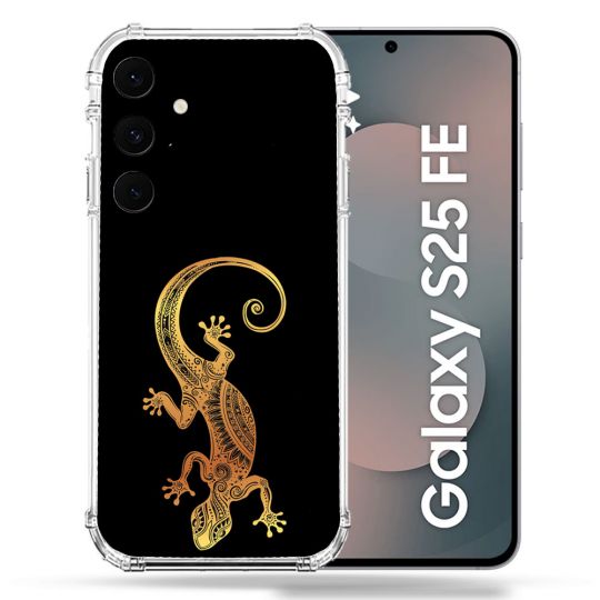Coque Renforcée Pour Samsung Galaxy S25 FE Animal Lezard Noir