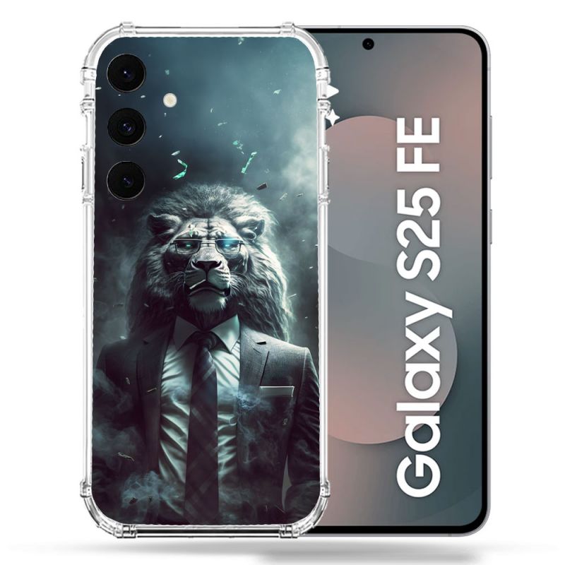 Coque Renforcée Pour Samsung Galaxy S25 FE Animal Lion Business