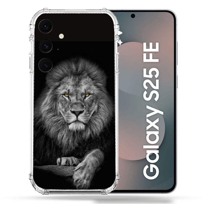 Coque Renforcée Pour Samsung Galaxy S25 FE Animal Lion Majestueux