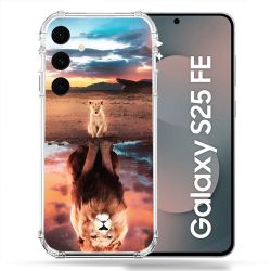 Coque Renforcée Pour Samsung Galaxy S25 FE Animal Lion Reflet