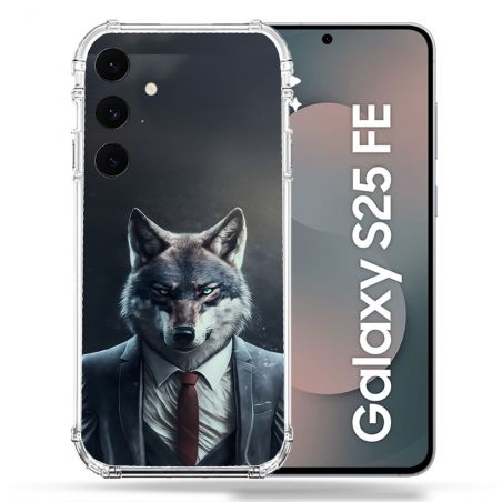 Coque Renforcée Pour Samsung Galaxy S25 FE Animal Loup Business