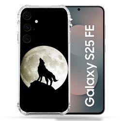 Coque Renforcée Pour Samsung Galaxy S25 FE Animal Loup Noir