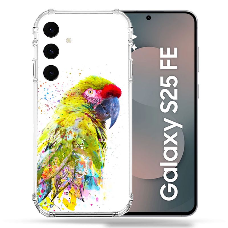 Coque Renforcée Pour Samsung Galaxy S25 FE Animal Perroquet Jaune