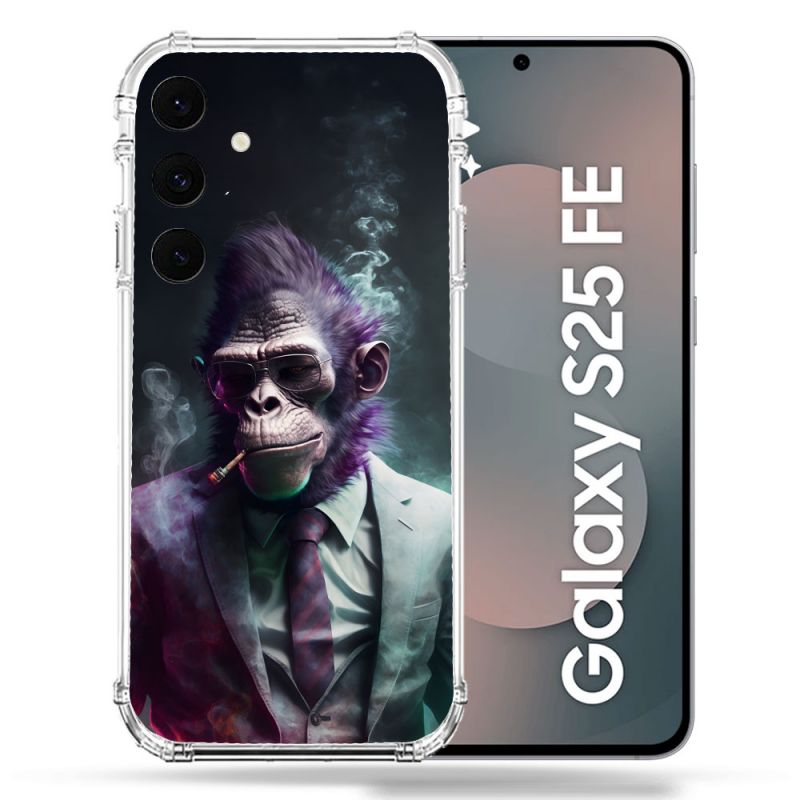 Coque Renforcée Pour Samsung Galaxy S25 FE Animal Singe Business