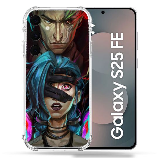 Coque Renforcée Pour Samsung Galaxy S25 FE Arcane Jinx Bleu