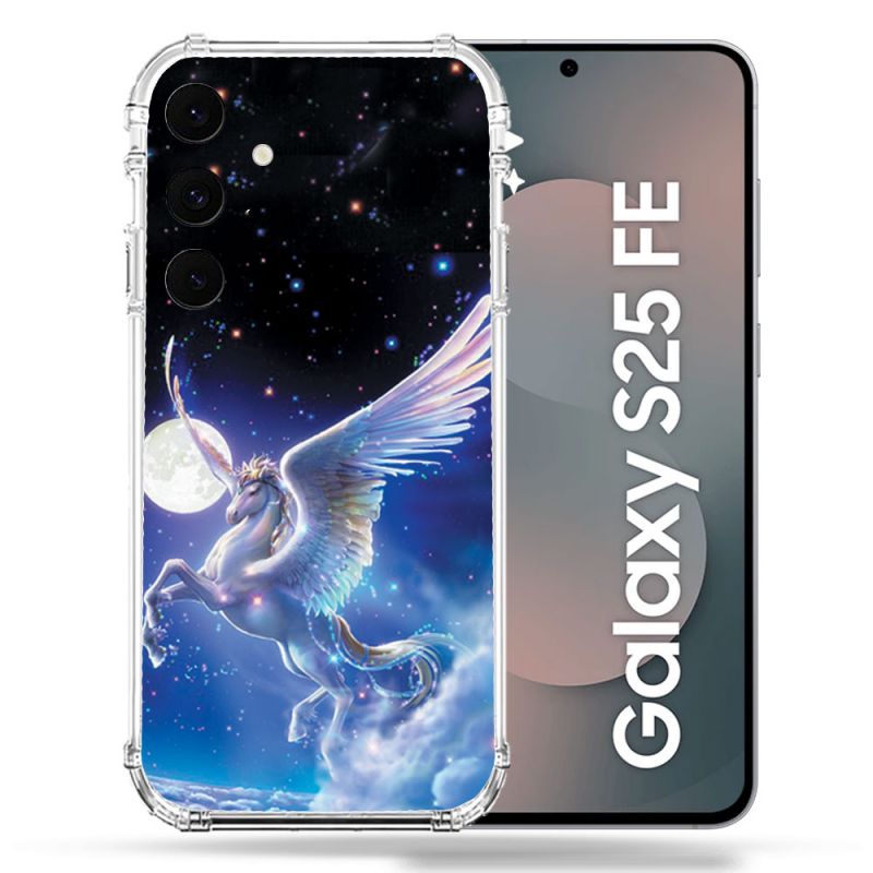 Coque Renforcée Pour Samsung Galaxy S25 FE Fantastique Licorne Céleste