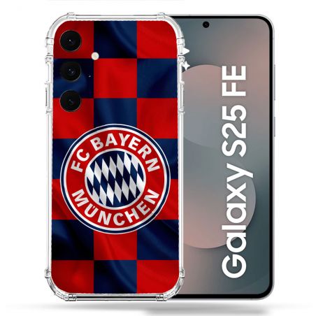 Coque Renforcée Pour Samsung Galaxy S25 FE Foot Bayern Munich Carreaux