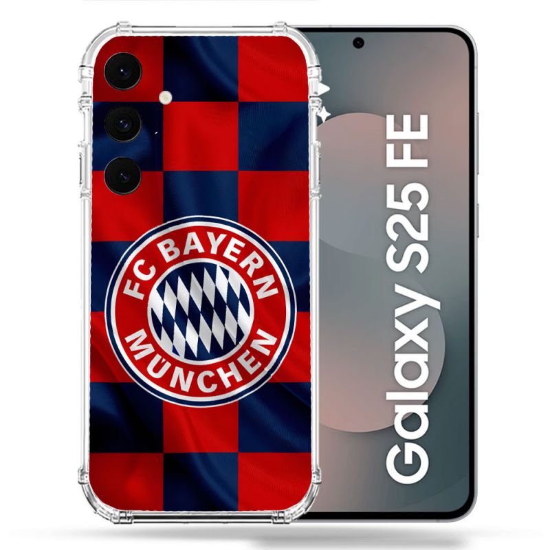 Coque Renforcée Pour Samsung Galaxy S25 FE Foot Bayern Munich Carreaux