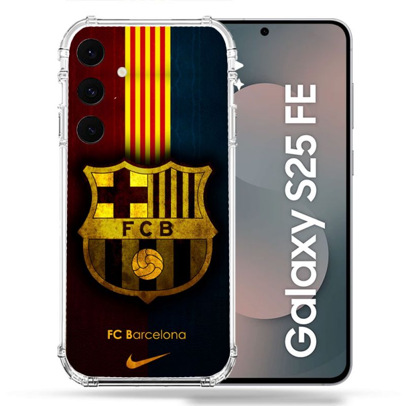 Coque Renforcée Pour Samsung Galaxy S25 FE Foot FC Barcelone Vintage