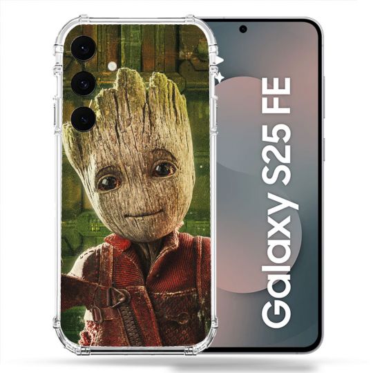 Coque Renforcée Pour Samsung Galaxy S25 FE Groot Vert