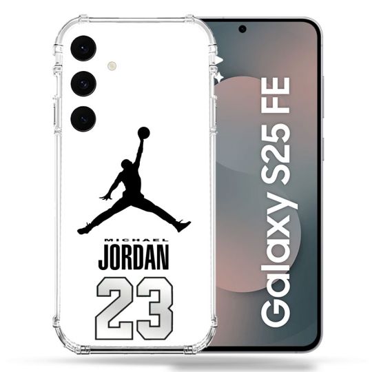 Coque Renforcée Pour Samsung Galaxy S25 FE Jordan 23 Blanc
