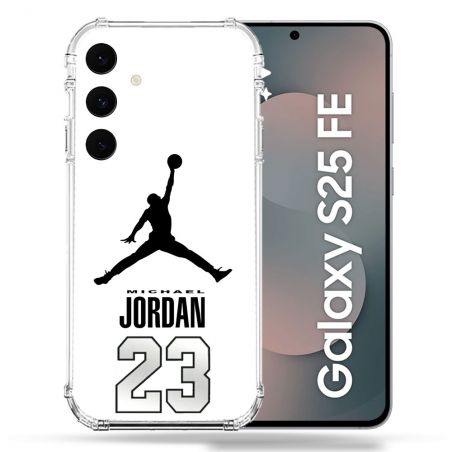 Coque Renforcée Pour Samsung Galaxy S25 FE Jordan 23 Blanc